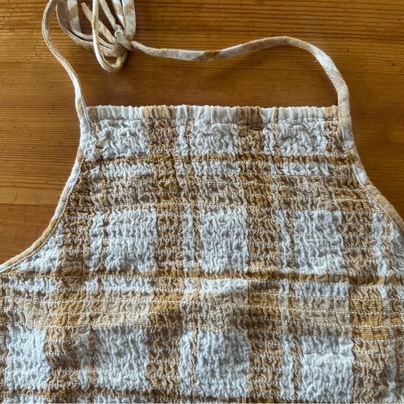 American Eagle Outfitters Gingham Halter Top Summer Smocked Women L - Picture 5 of 7